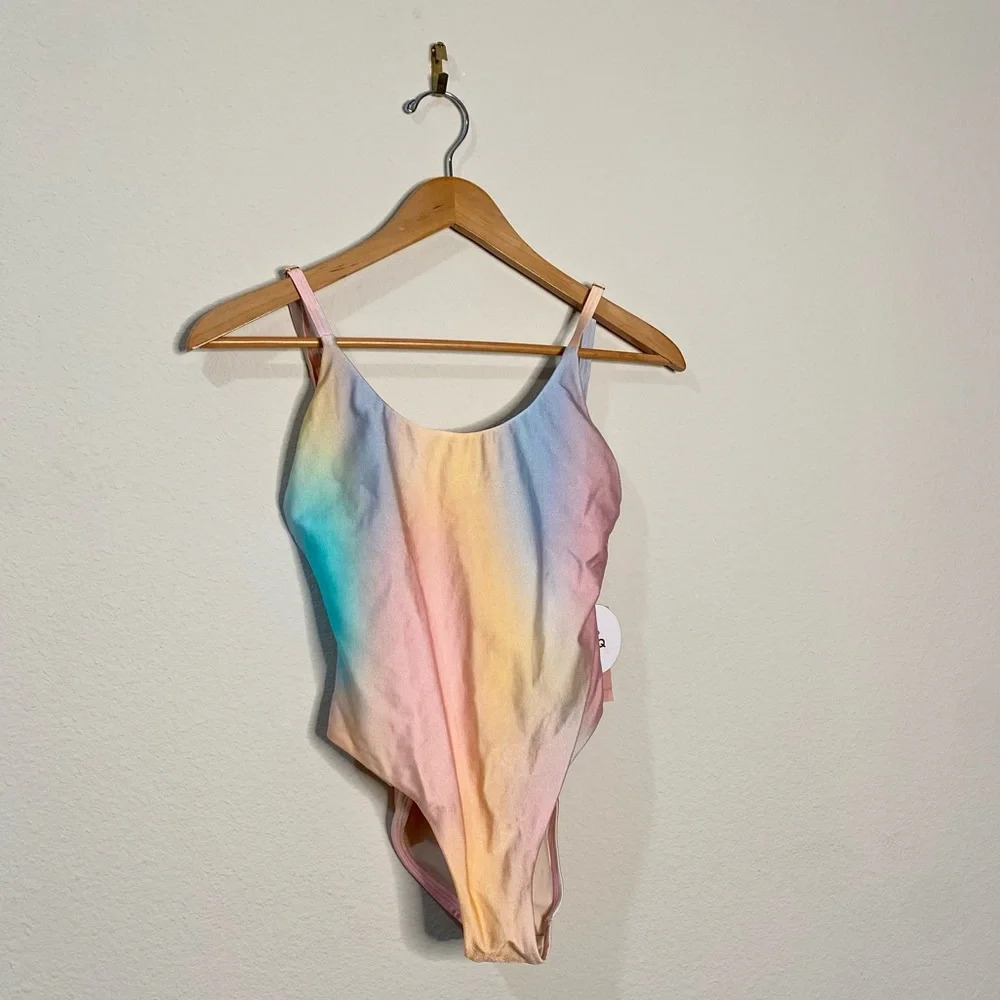 NWT PQ Swim Golden Hour Scoop One Piece Multicolor Swimsuit - Picture 4 of 11